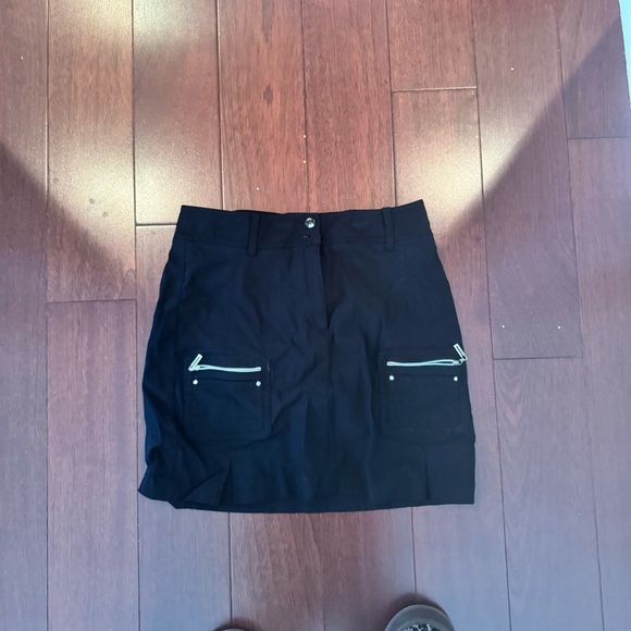 Jamie Sadock Black Skirt with Zipper Details - Picture 2 of 5